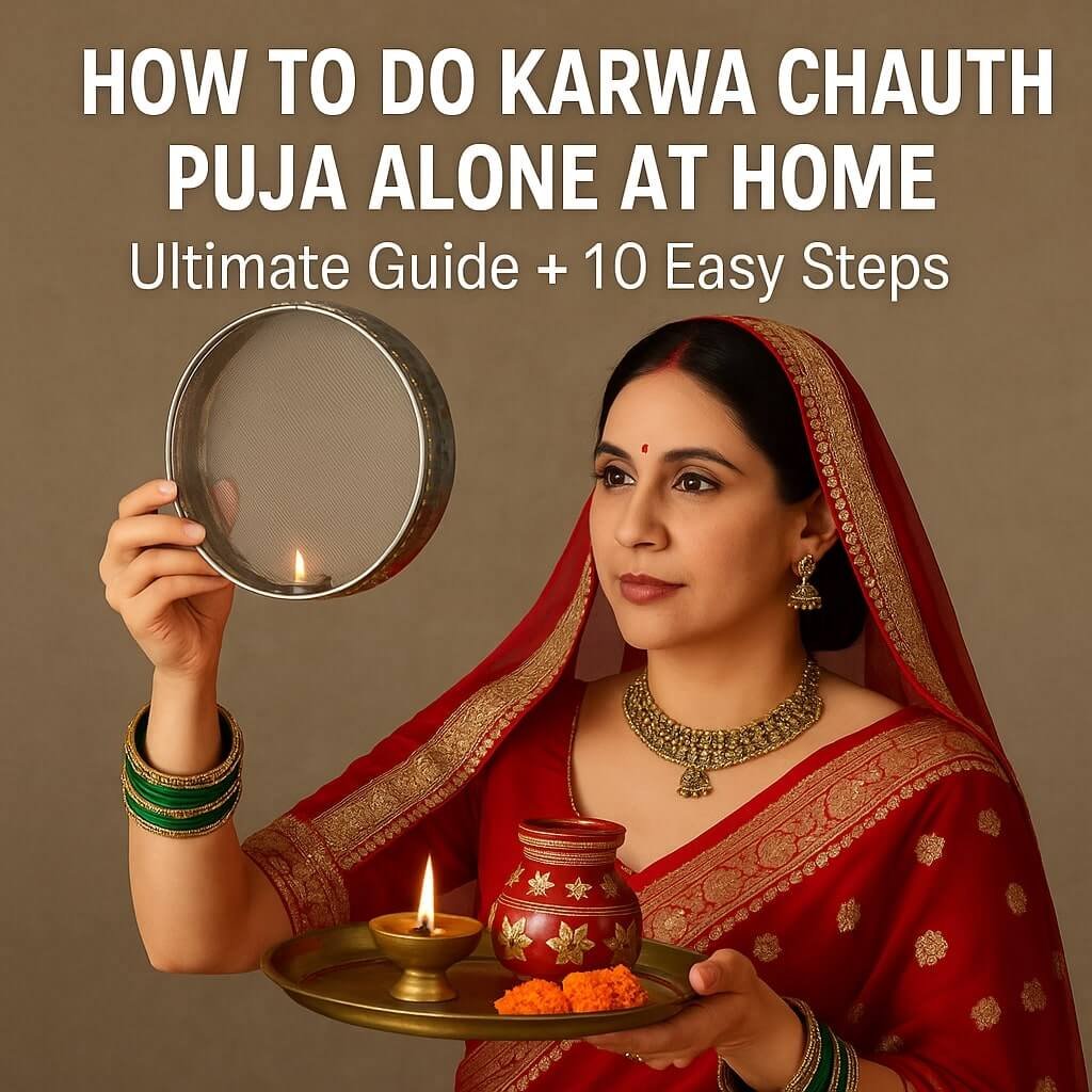 how to do karwa chauth puja alone at home