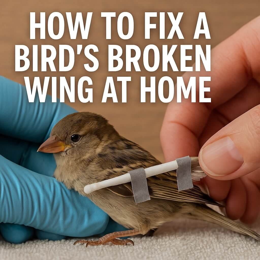 how to fix a birds broken wing at home