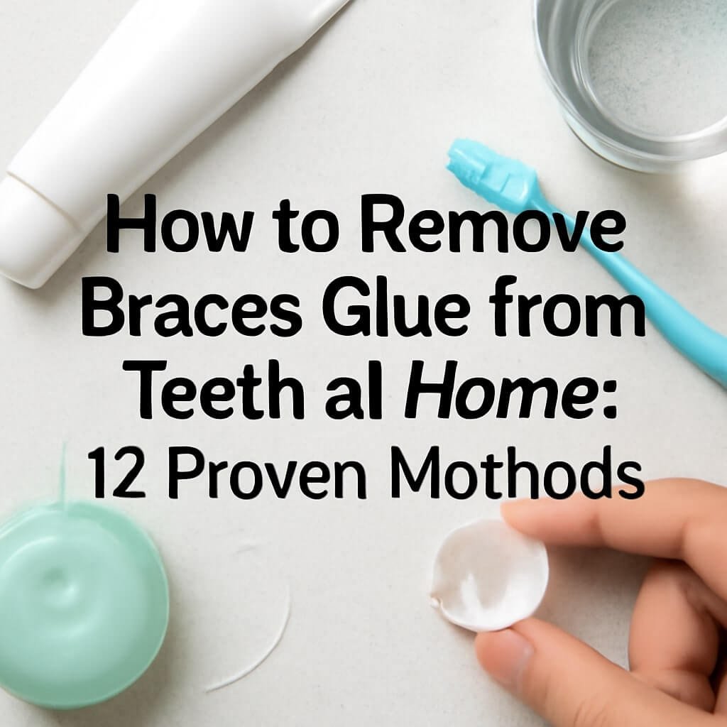 how to remove braces glue from teeth at home