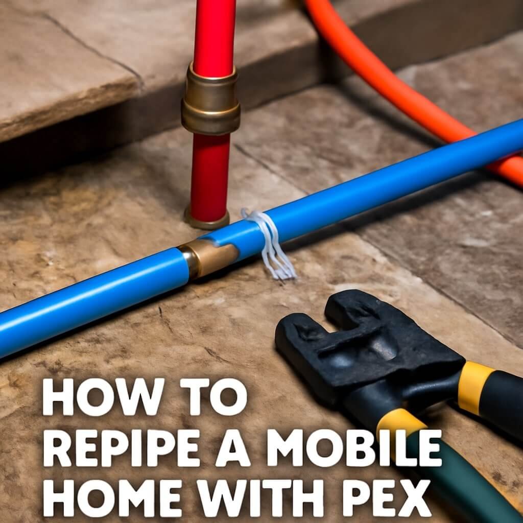 how to repipe a mobile home with pex