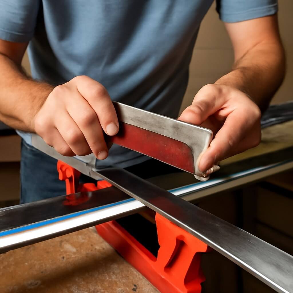 how to sharpen skis at home