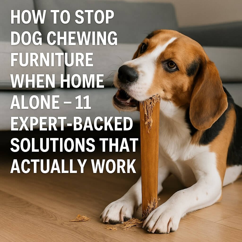 how to stop dog chewing furniture when home alone