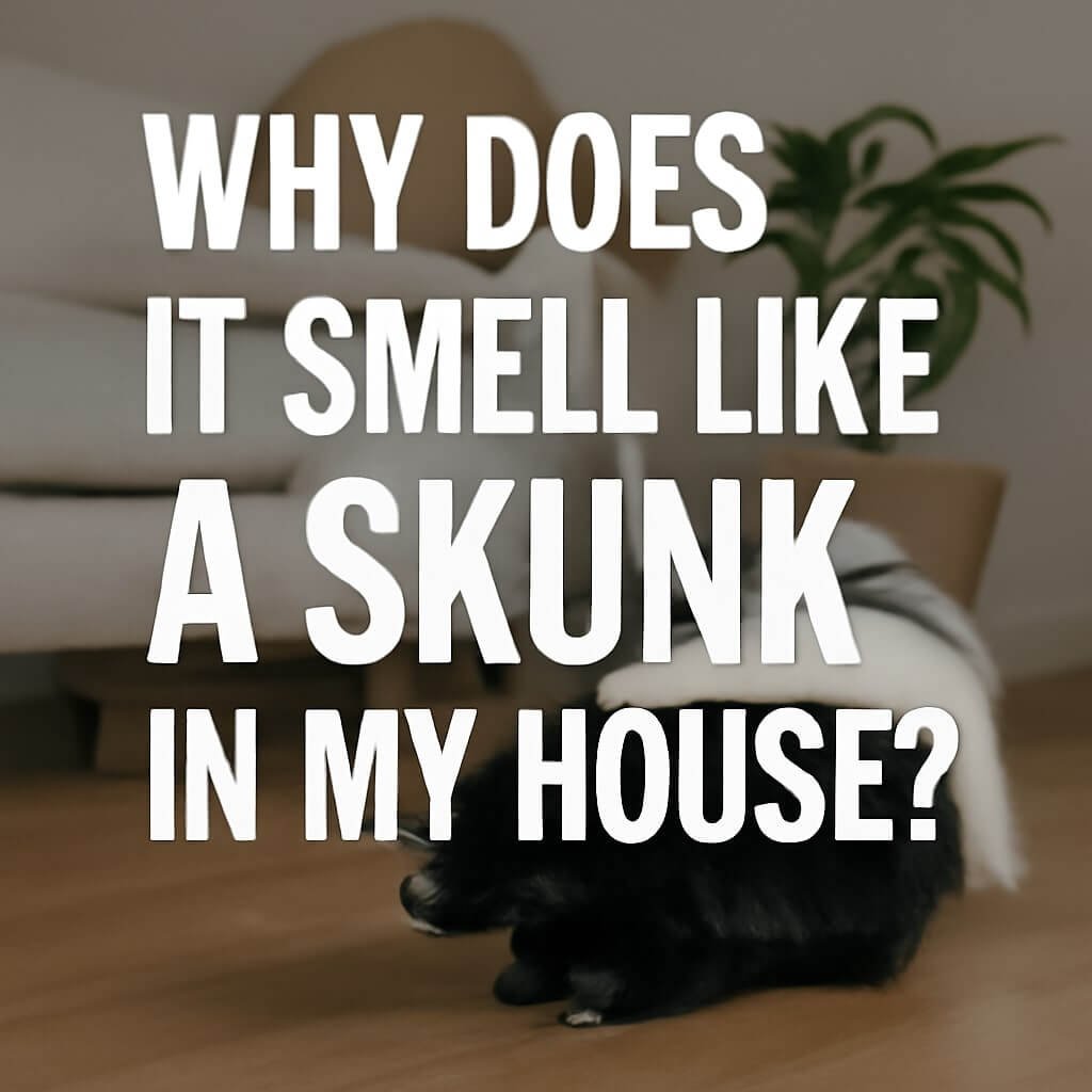 why does it smell like a skunk in my house