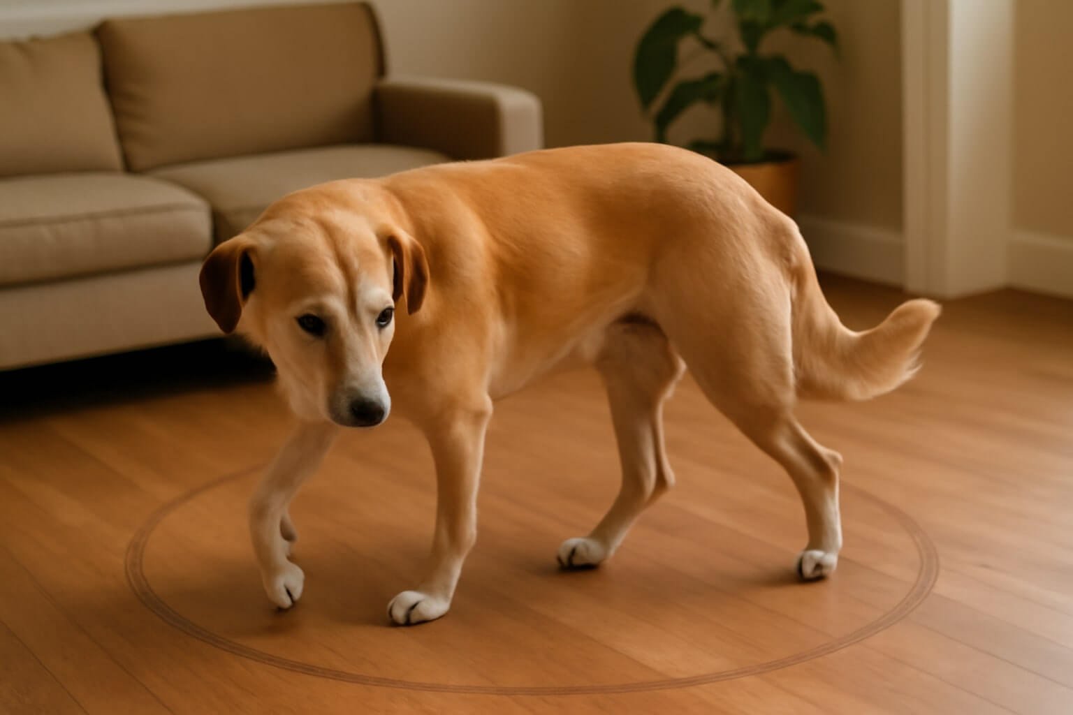 why is my dog walking in circles around the house