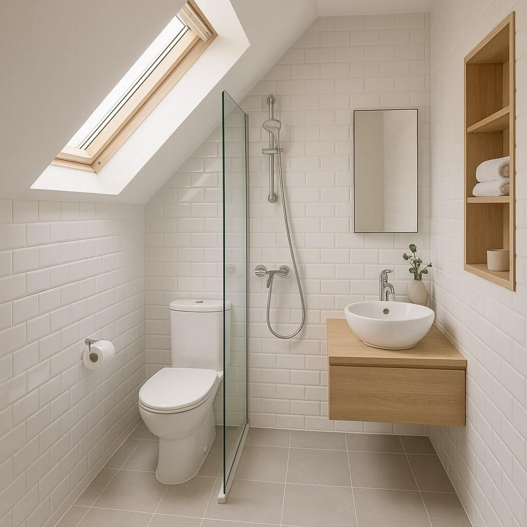 7 Clever Design Ideas for Remodeling a Small Bathroom With a Slanted Ceiling