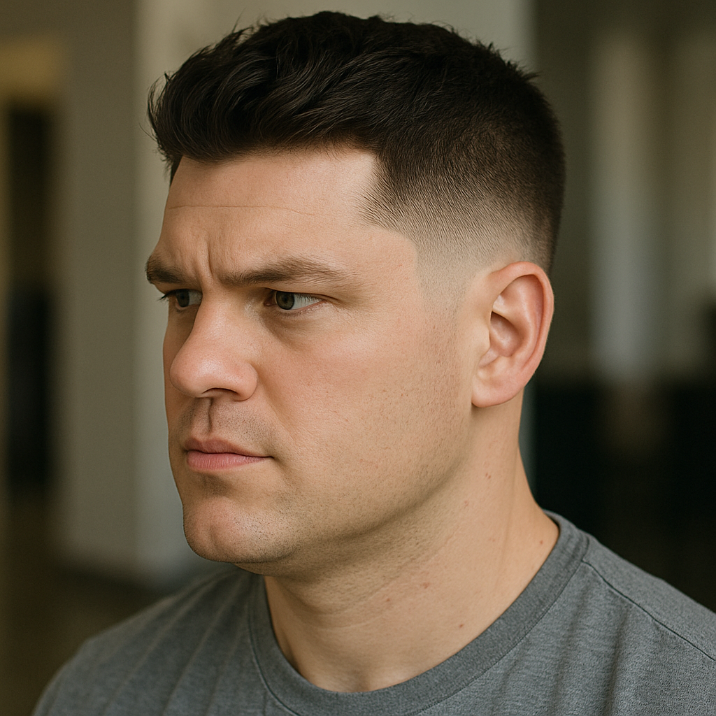 Mid Taper Fade for Square Faces