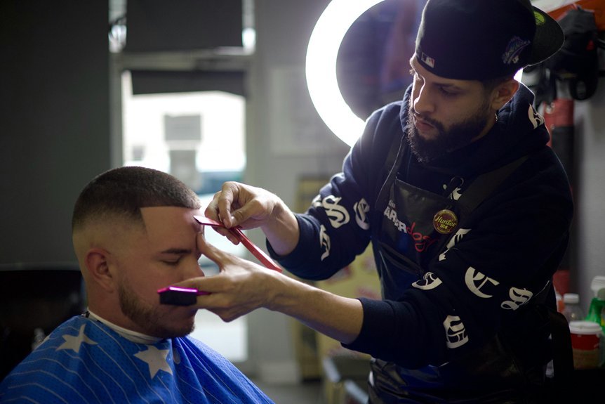modern mullet fade styling